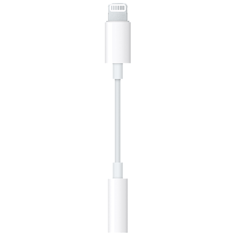 Apple Lightning auf 3,5-mm-Kopfhöreranschluss Adapter Weiß 99925584 vorne