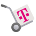 Sackkarre mit Telekom-Paket