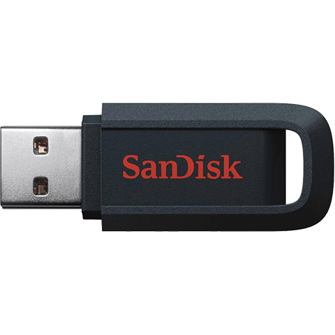 SanDisk Ultra Trek USB 3.0 Flash Drive Schwarz 99929171 seitlich