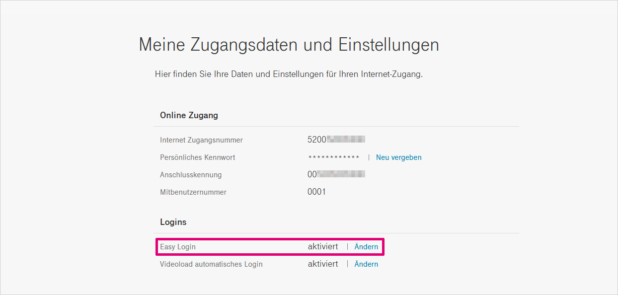 Kundencenter – Easy Login Kundencenter – Easy Login