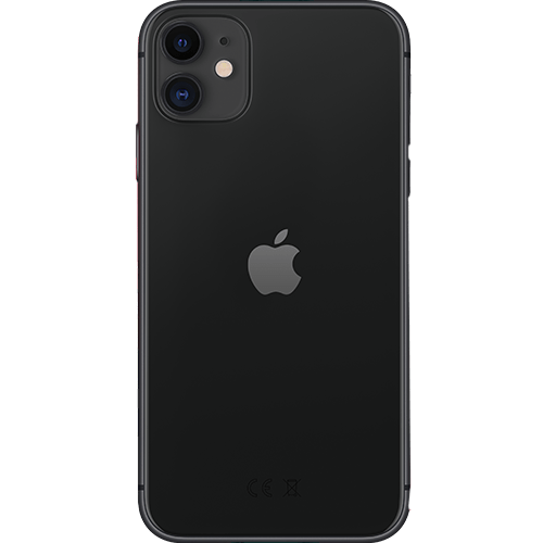Apple iPhone 11 (Erneuert Premium) Schwarz - Hinten