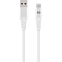 xqisit Lade- und Datenkabel Baumwolle mit USB-C - USB-A - Weiß 99929844 vorne thumb