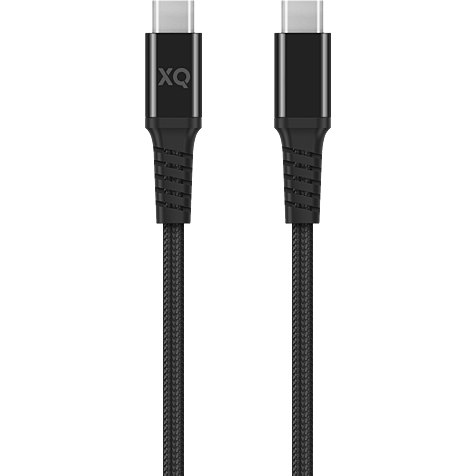 xqisit Lade- und Datenkabel Baumwolle mit USB-C - Schwarz 99929856 hero