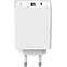 xqisit Ladegerät 5,4A Dual USB-C - USB-A - Weiß 99929860 vorne thumb