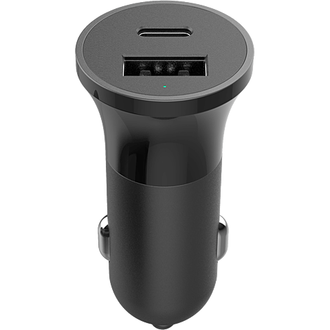 xqisit Kfz-Ladegerät 5,4A Dual USB-C - Schwarz 99929862 vorne