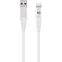 xqisit Lade- und Datenkabel Lightning Baumwolle mit USB-A - Weiß 99929842 vorne thumb