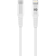 xqisit Lade- und Datenkabel Lightning Baumwolle mit USB-C - Weiß 99929843 vorne thumb