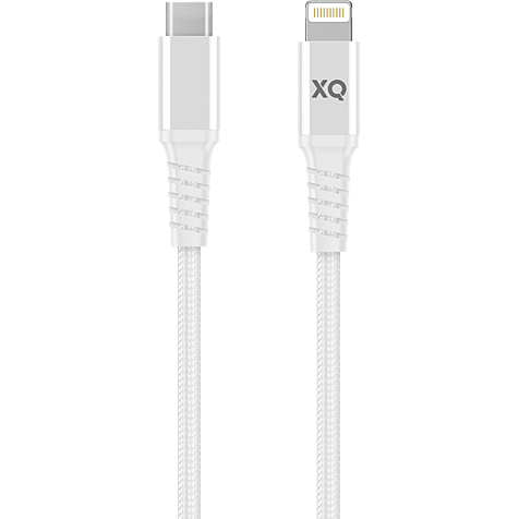 xqisit Lade- und Datenkabel Lightning Baumwolle mit USB-C - Weiß 99929843 hero