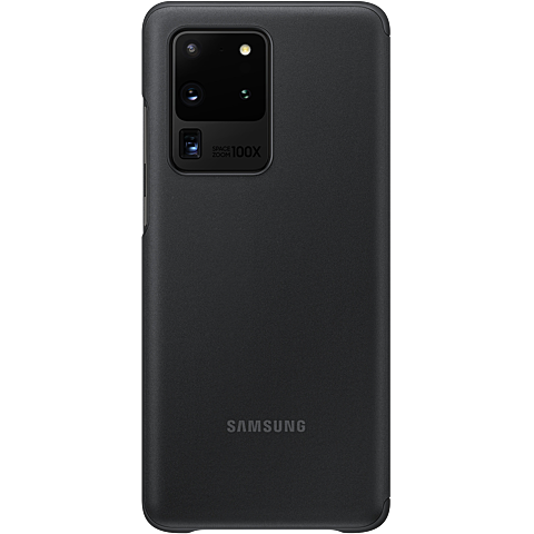 Samsung Clear View Cover Galaxy S20 Ultra - Schwarz 99930462 hinten
