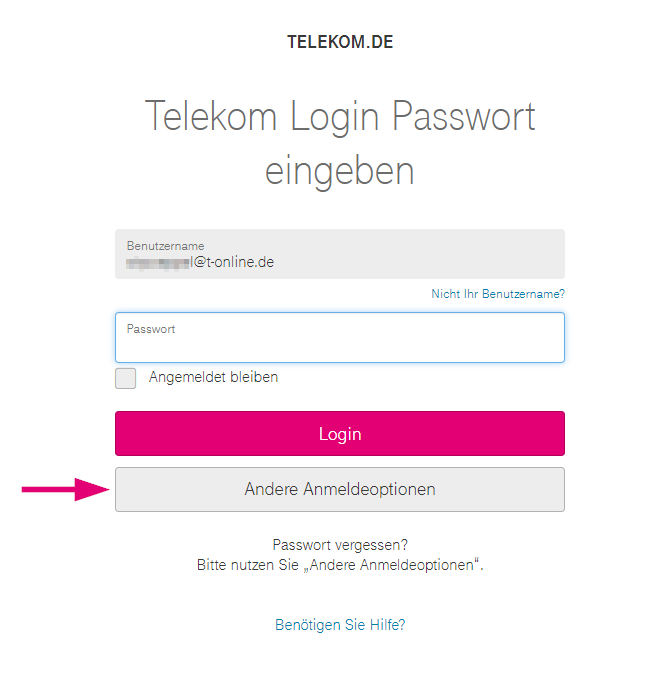 Passwort telekom login