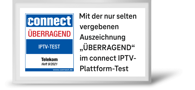 Magenta TV ist Connect Testsieger im Bereich IPTV