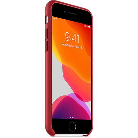 Apple Leder Case iPhone SE - Rot 99930790 seitlich