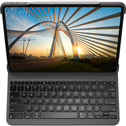 Logitech Slim Folio Apple 12,9 iPad Pro (4. Gen.) - Schwarz 99931231 hinten