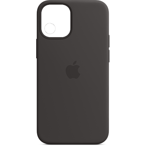 Apple Silikon Case iPhone 12 mini - Schwarz 99931391 vorne