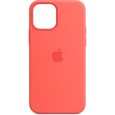 Apple Silikon Case iPhone 12 Pro Max - Zitruspink 99931342 vorne