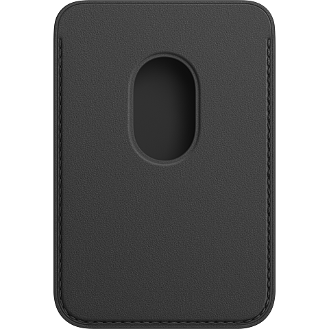 Apple Leder Wallet iPhone 12 Mini - 12 - 12 Pro - 12 Pro Max - Schwarz 99931395 hinten