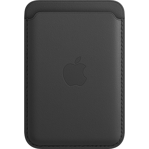 Apple Leder Wallet iPhone 12 Mini - 12 - 12 Pro - 12 Pro Max - Schwarz 99931395 vorne