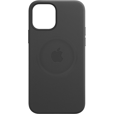 Apple Leder Case iPhone 12 / 12 Pro - Schwarz 99931397 vorne