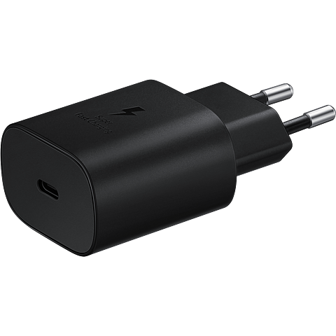 Samsung 25W EP-TA800N Schnellladegerät - Schwarz 99931724 seitlich