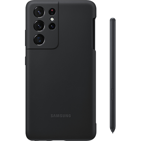 Samsung Silicone Cover Galaxy S21 Ultra 5G und S Pen - Schwarz 99931738 vorne
