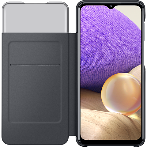 Samsung Smart S-View Wallet Cover Galaxy A32 - Schwarz 99931846 seitlich