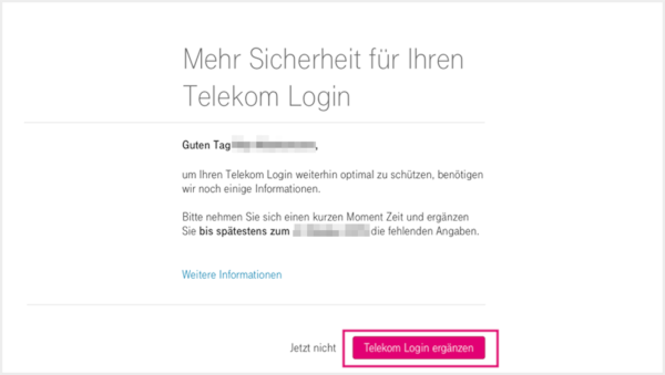 Telekom Login ergänzen Mehr Sicherheit für Ihren Telekom Login