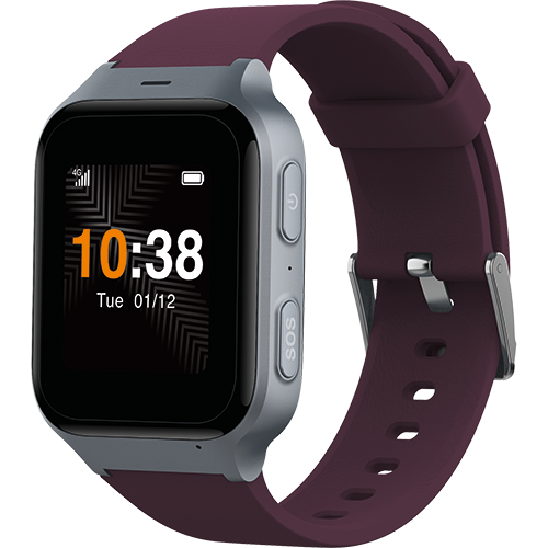 TCL Safety Watch MT43AX Dunkelrot Seite