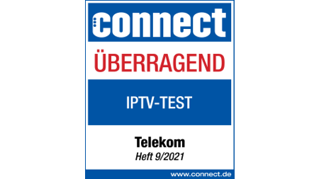 Connect Testsiegel Überragend im IPTV-Test, Telekom