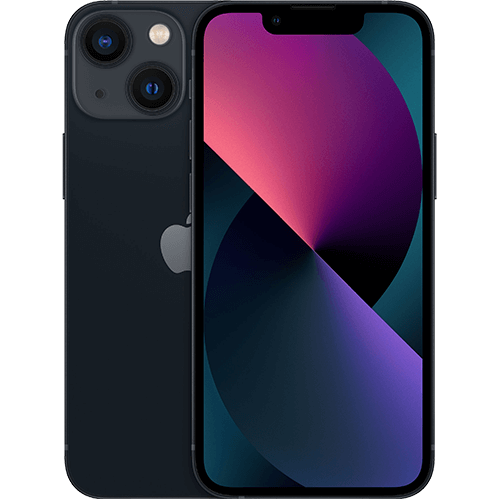 Apple iPhone 13 mini Mitternacht Vorne und Hinten