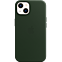 Apple Leder Case iPhone 13 - Schwarzgrün 99932540 vorne thumb