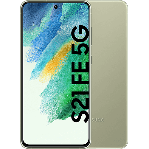 Samsung Galaxy S21 FE 5G Olive Vorne und Hinten