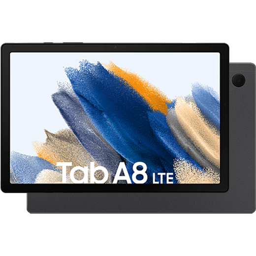 Samsung Galaxy Tab A8 LTE Dark Gray Vorne und Hinten