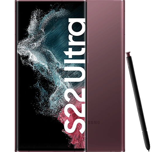 Samsung Galaxy S22 Ultra 5G Burgundy - Vorne/Hinten