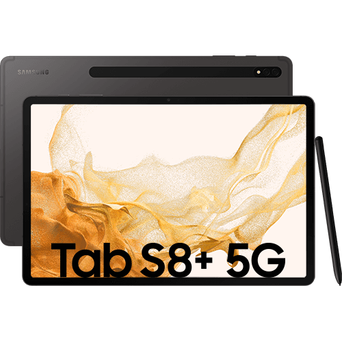 Samsung Galaxy Tab S8+ 5G Graphite - Vorne/Hinten