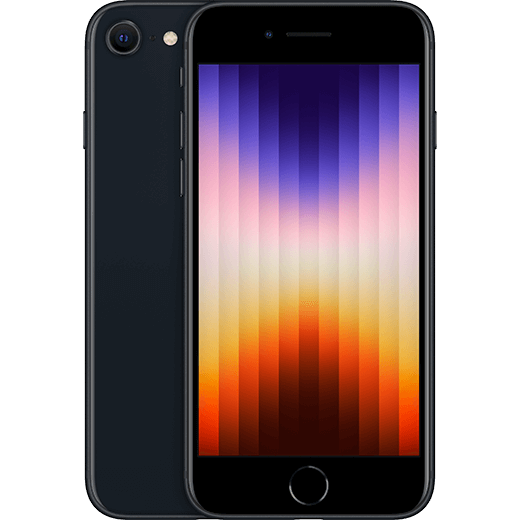 Apple iPhone SE (2022) Mitternacht - Vorne/Hinten