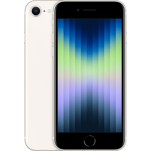 Apple iPhone SE (2022) Polarstern - Vorne/Hinten