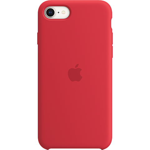 Apple Silikon Case iPhone SE - Rot 99933326 vorne