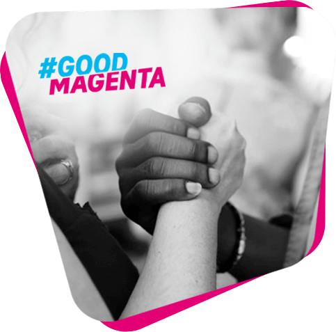 Handschag als Symbol für GoodMagenta