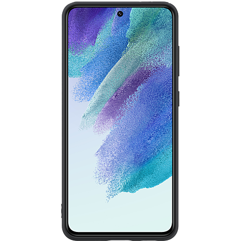 Samsung Silikon Cover Galaxy S21 FE - Schwarz 99932944 hinten