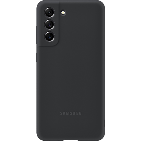 Samsung Silikon Cover Galaxy S21 FE - Schwarz 99932944 vorne