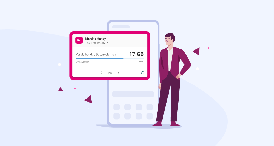 Anzeige des verbleibenden Datenvolumens