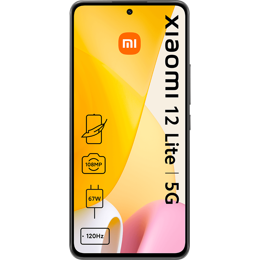 Xiaomi 12 Lite 5G Black - Vorne