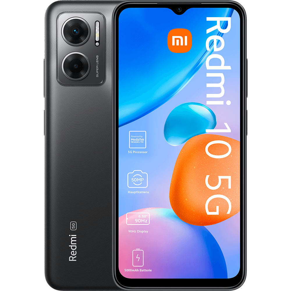Xiaomi Redmi 10 5G Graphite Gray - Vorne/Hinten