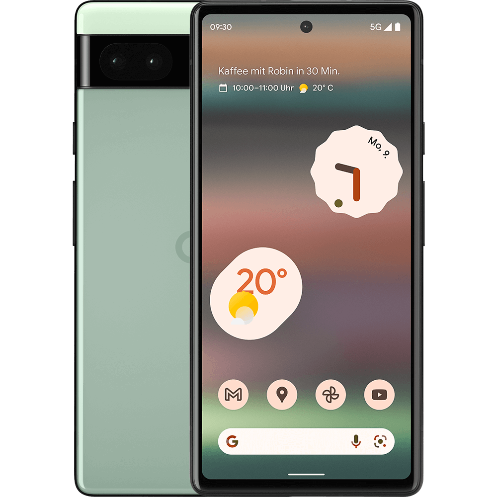 Google Pixel 6a Sage - Vorne/Hinten