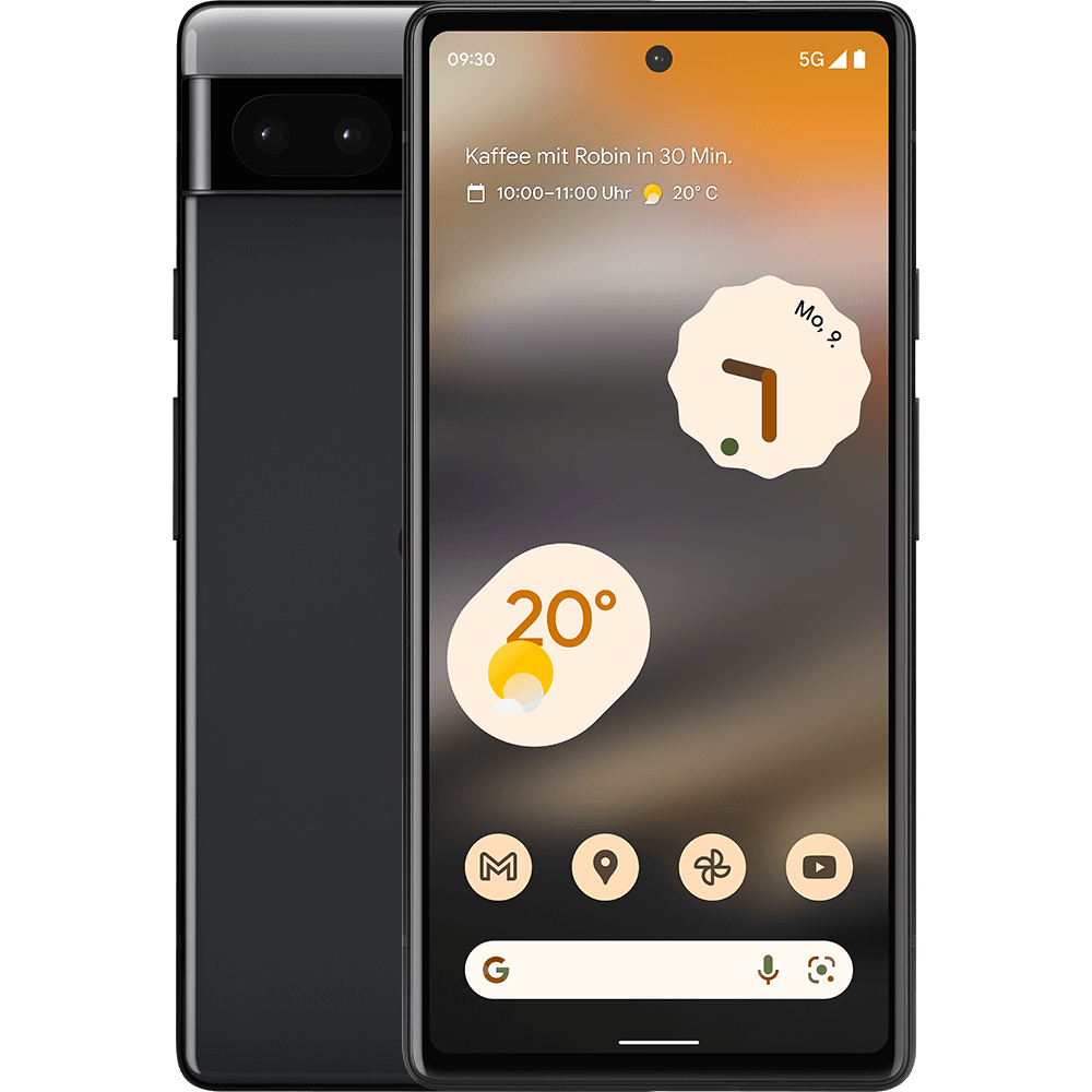 Google Pixel 6a Charcoal - Vorne/Hinten