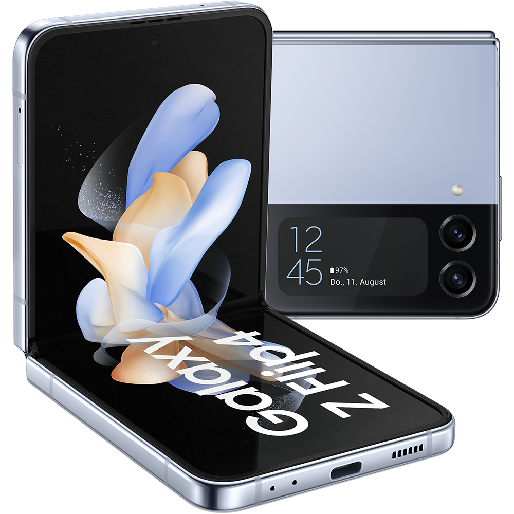 Samsung Galaxy Z Flip4 Blue - Vorne/Hinten