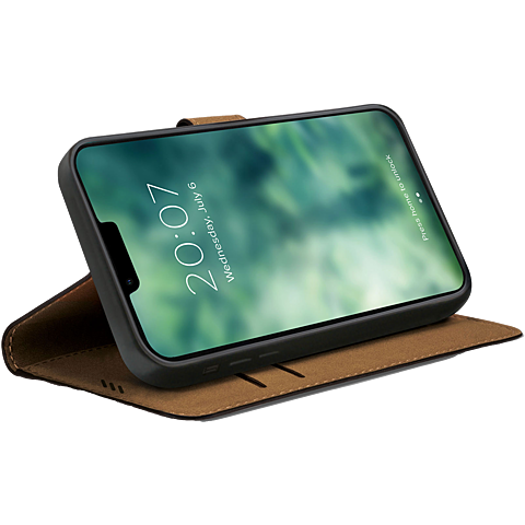 xqisit Slim Wallet Selection Apple iPhone 14 - Schwarz 99933484 seitlich