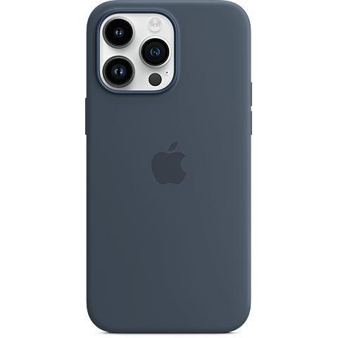 Apple Silikon Case iPhone 14 Pro - Sturmblau 99933833 vorne