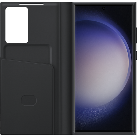 Samsung S-View Wallet Cover Galaxy S23 Ultra - Schwarz 99934086 seitlich