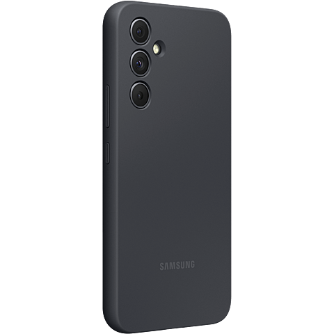 Samsung Silikon Cover Galaxy A54 - Schwarz 99934258 seitlich